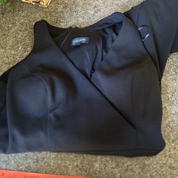 NWT Xscape Womens Plus Hi Low Long Maxi Dress Black 16 - Picture 11 of 12